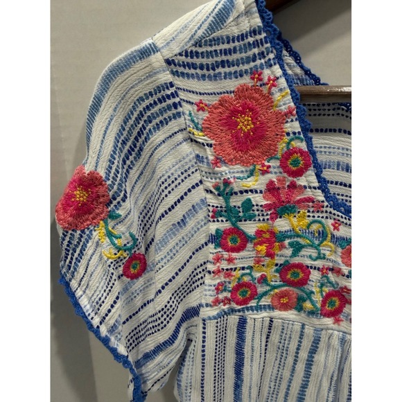 Savanna Jane Embroidered Floral Top | Boho Peasant Style | Short Sleeve - Picture 3 of 5